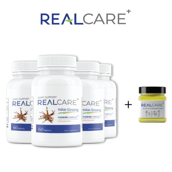 Combo 4 REALCARE+ JOINT SUPPORT DRINK TABLETS get 1 REALCARE+ (REALCARE PLUS) JOINT&BONE MASSAGE CREAM